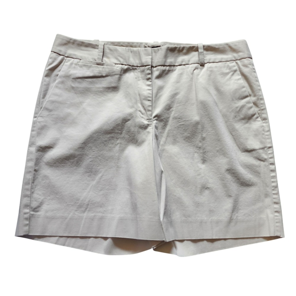 Talbots Preppy Chino Shorts Womens 12 Beige Classic Fit Boho Style